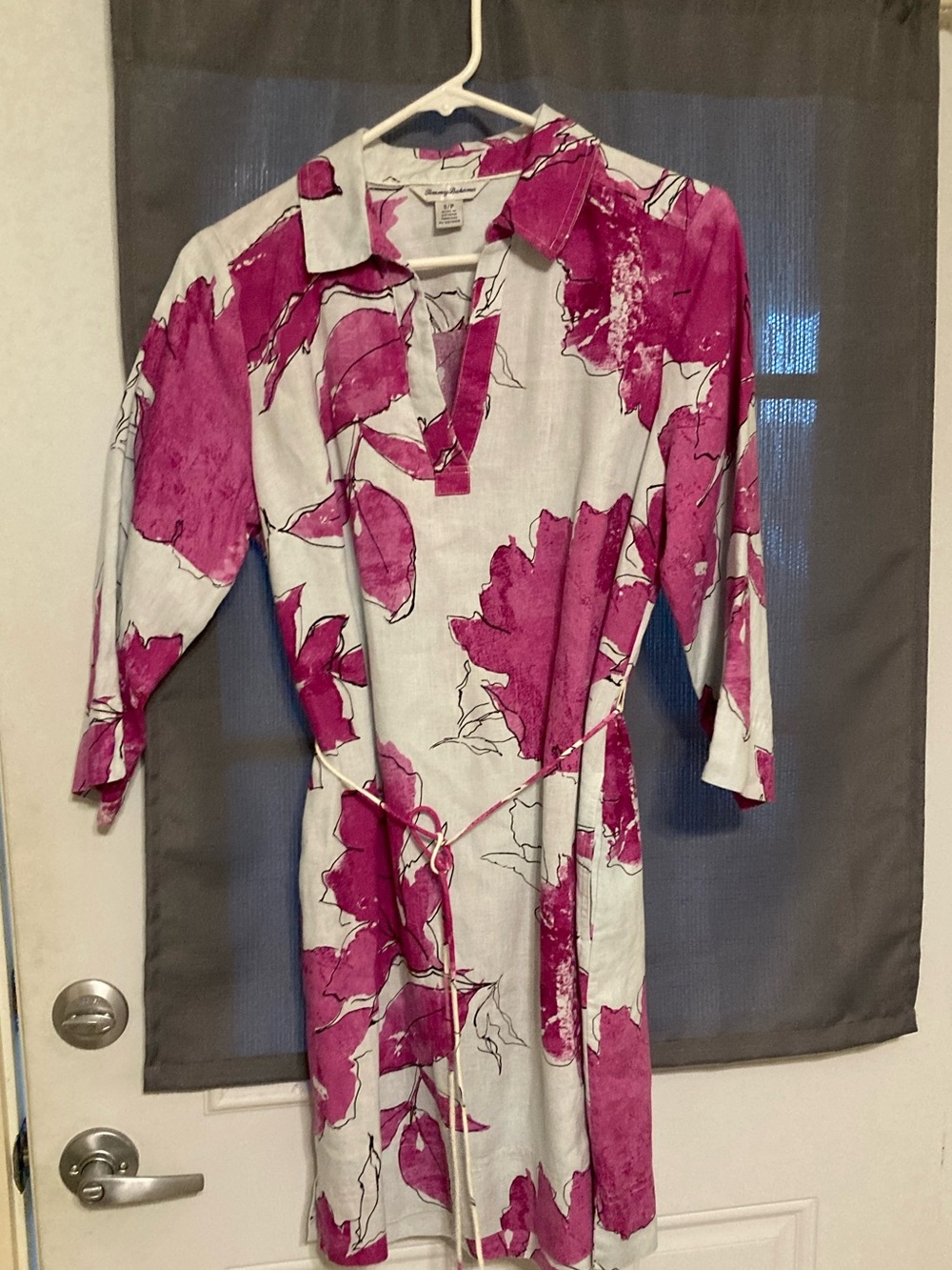 Tommy Bahama Bright Pink Floral Tunic Dress - Linen Blend